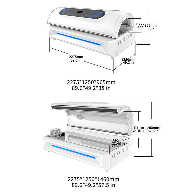 the size of red light therapy bed M5N