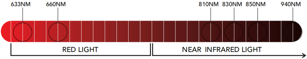 wavelengths of red light therapy