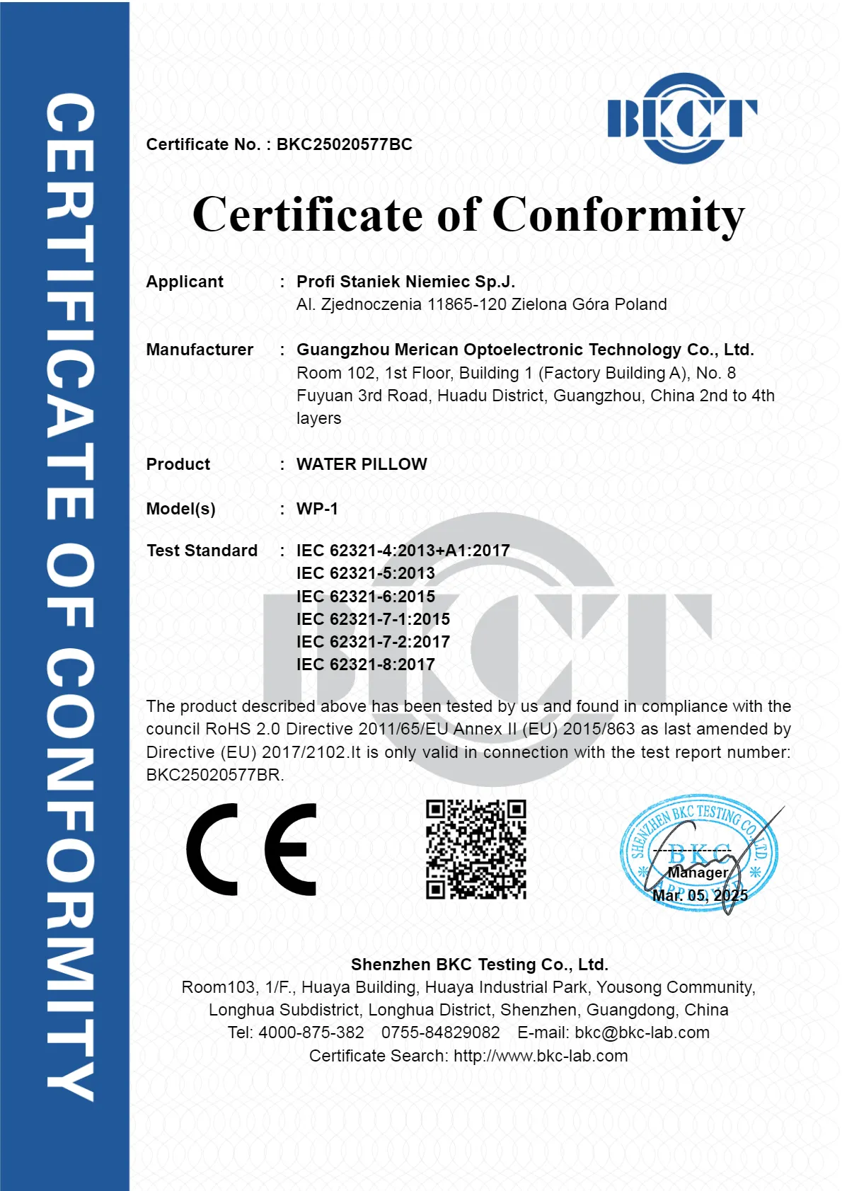 CE certification